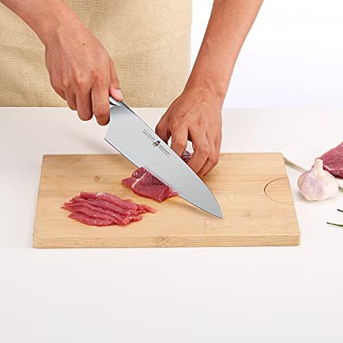Нож на главния готвач TUO, Кухненски Нож 7-инчов, с Кухненски Нож За Готвене, Остър Като Бръснач Нож за Месо,