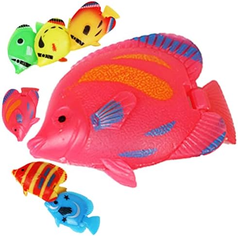 Ipetboom 8 бр. Цветни Фалшиви Модели на Риба Пластмасова Имитация на Плаващ Риба Детски Играчки за Басейна Декоративни Орнаменти за Аквариум за Аквариум Случаен Цвят