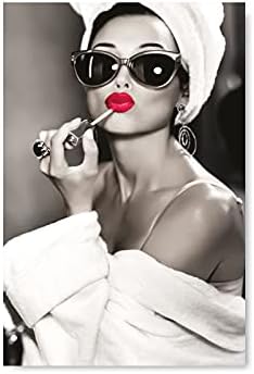 Нов Фотопостер Одри Хепбърн Красиви устни Портрет на Одри Хепбърн Подарък за Нея Плакат на Тифани Художественото оформление на 8 x 12