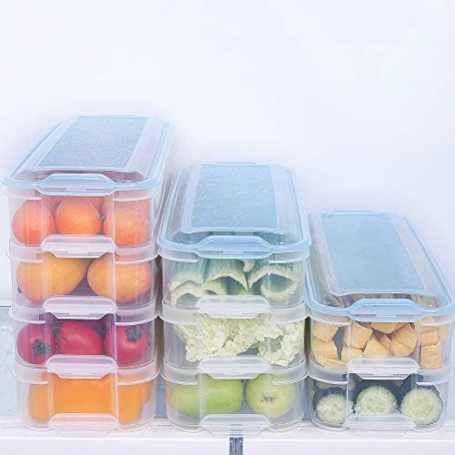 Многослоен пластмасов Контейнер за приготвяне на Свеж с капак, Кухненски Кутия за съхранение (случаен цвят, 3 кутии