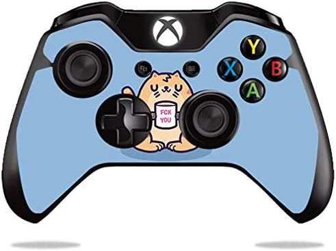 Кожата MightySkins, съвместим с контролера на Microsoft Xbox One или S - F You Cat | Защитно, здрава и уникална