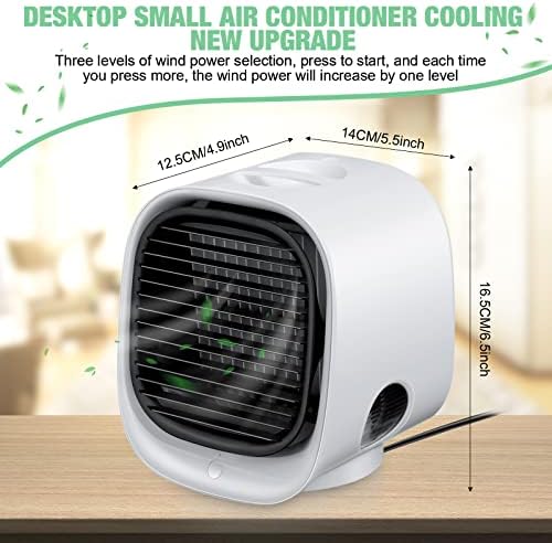 Treela 2 Опаковки Малък Персонален един изпарителен Охладител на Въздуха Преносим Вентилатор на Климатика