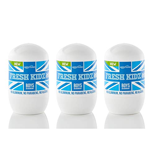 Дезодорант Keep it Kind Fresh Kidz Natural Roll On с 24-часова защита за деца - Момчета Blue 1,86 течни унции.