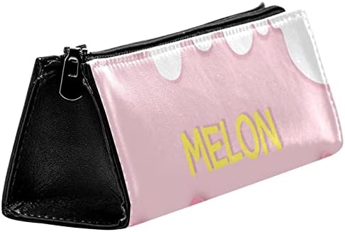 TBOUOBT Козметични чанти, козметични Чанти за жени, Малки Пътни Чанти за Грим, Розово Диня С Мультяшными Плодове