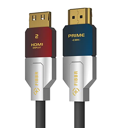Оптичен кабел FIBBR 8K HDMI 99 фута/30 м, 48 gbps, вграден високоскоростен HDMI кабел 2.1 с рейтинг CL3,