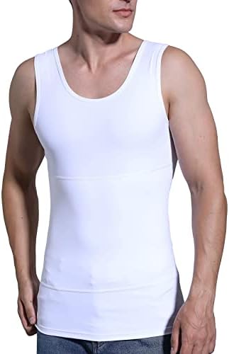 MJHCJH Мъжки Компресиране Риза Жилетка За Отслабване Майк Body Shaper Тениски Коригиращото Бельо За Тренировки Мускули на Корема