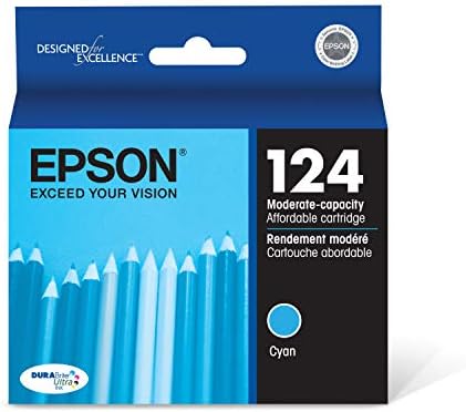 Комбиниран комплект черно - цветни касети EPSON T124 DURABrite Ultra -Ink стандартен капацитет (T124120-BCS) за някои принтери Epson Stylus и Workforce