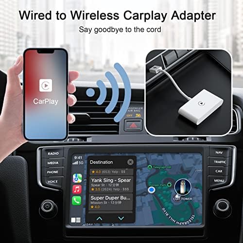 Скоростна безжичен адаптер, Подключаемая до Безжичен Адаптер USB-ключ за iOS 10 + Car Auto за Навигация плейър CarPlay