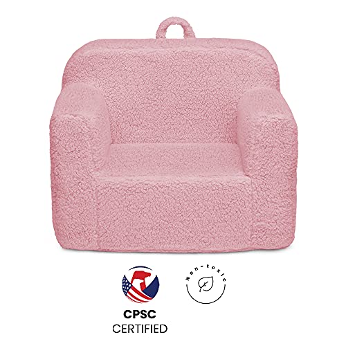 Детско уютно кресло-шерпа Delta, пяна, розово