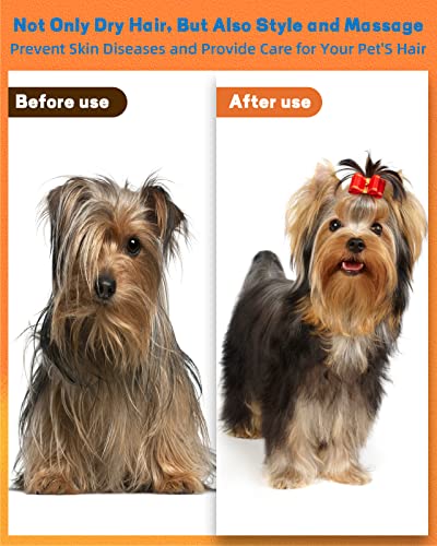 Обновен Сешоар за коса за кучета с Дождевальной четка, Професионална четка за грижа за кучето си 2 в 1, епилация с един бутон,