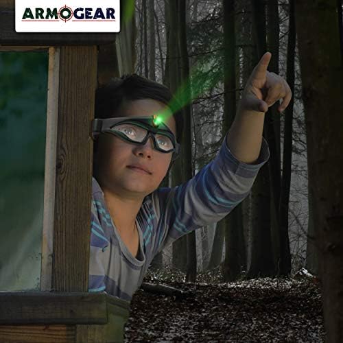 Очила за нощно виждане ArmoGear за деца |Шпионски Джаджи | Детско Облекло за къмпинг, Шпионски очила с вградена led фарой | Регулируеми Детски Шпионски Играчки очила Топл?