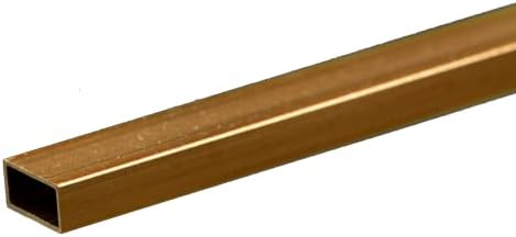 K & S Precision Metals 8266 Правоъгълна Латунная тръба, 5/32 X 5/16 x 0,014 Дължина на стената x 12, 1 бр., Произведено в САЩ