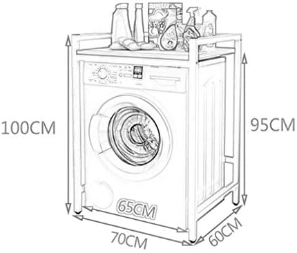 Hokcus Многофункционални Рамка за съхранение на перални машини по рафтовете над Тоалетна, Барабанная перална машина За съхранение, полици за баня с регулируема стойк