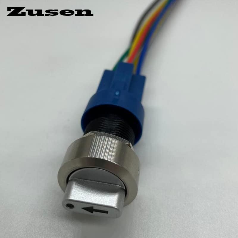 Zusen 16 мм 2NO2NC Метален превключвател 3 позиции на Заключване С подсветка Знак Стрелка Led ключ дръжки IP65 12 В