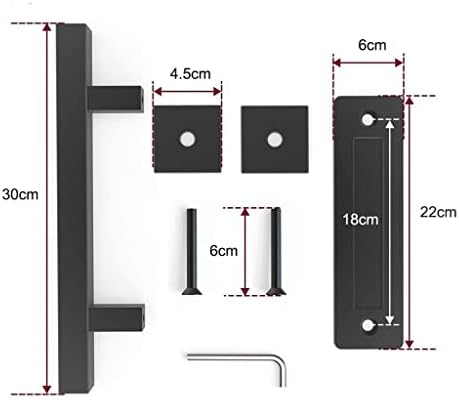 LUKEO 12 Тежки врата копчето за бараката Квадратна форма, определени вълни тянущих кошари, аксесоари за Врати обков от въглеродна / неръждаема стомана (Цвят: D, размер: 1