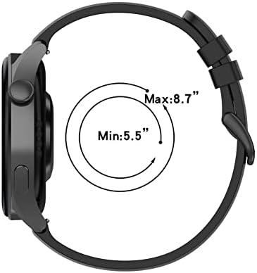 CRFYJ Модни Обикновена каишки за ръчни часовници Huawei Watch 3 Watch3 GT2 GT 2 Pro, Аксесоари за умен-на часа, Издръжлив Силикон каишка на китката (Цвят: Черен бутон, Размер: Watch 3)