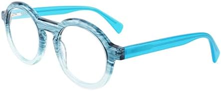 Кръгли Очила за четене AOOLIA за Мъже И Жени, Реколта Мини-Очила за четене с Пружинным тръба на шарнирна Връзка