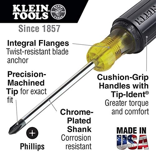 Комплект отвертки Klein Tools 85146 с Намагничивателем/Размагничивателем, 6 предмети и 1005 Режещи /Обжимных инструменти