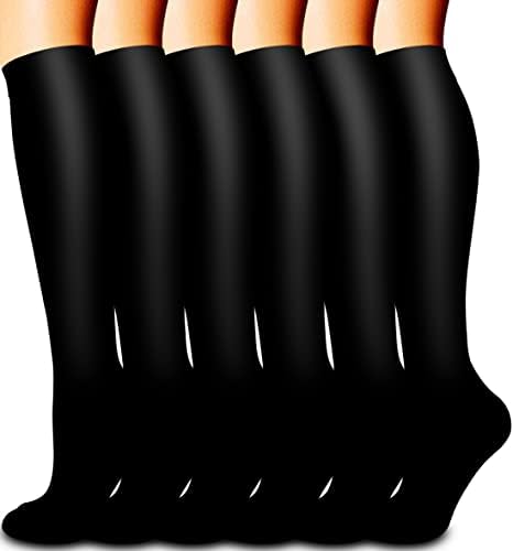 Компресия чорапи Laite Hebe за жени и мъже Circulation (6 двойки) - Чорапи с подбрани подкрепа за бягане, спортни спортове