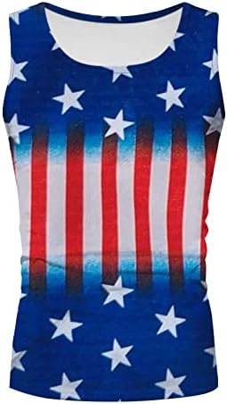 Bmisegm Летни Мъжки Ризи Годишният Новият Американски Ден на Независимостта Памук 3D Принт Ежедневни Мъжки Майк Тениски за Мъже