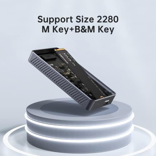 Твърд диск ACASIS 40 gbps M. 2 NVMe SSD, обновен Здрав алуминиев корпус, за външен твърд диск с USB-C капацитет от 8 TB, за M1 Pro/Max Mac, поддържа 2280 B + M M-Key PCIe, съвместим с USB4/3.2/3.1/3.0/2.0