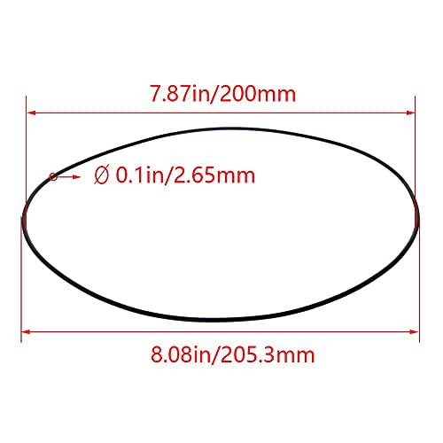 Bettomshin 1 бр. Уплътнителни Пръстени от Нитриловой гума Широчина 205,3 мм, диаметър 200 мм, диаметър на 2,65 мм, Metric