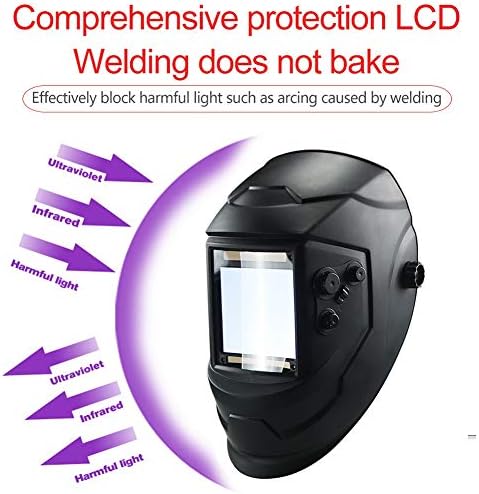 Заваряване MJCDHMJ, 4 лещи за електродъгово заваряване, Слънчев шлем с автоматично затъмняване, защита от MIG TIG, отличен преглед, покриване на заваръчната маска (Цвят: A-1)