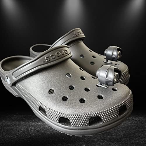 Акумулаторна фарове за Crocs, 2 набор от led светлини за обувки Croc, Аксесоар за закрепване на фенерче-шарма-открит