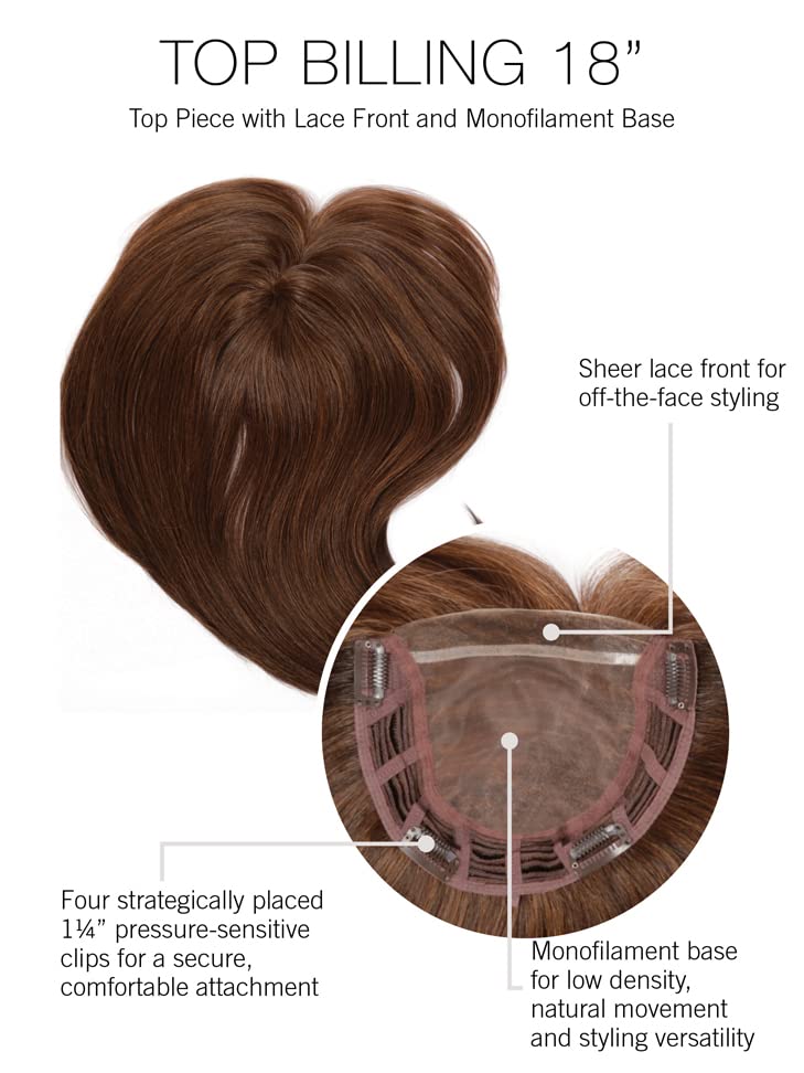 Дълъг от 18-инчов перука с прическа на темето от Ракел Уелч, сребристо RL56/60