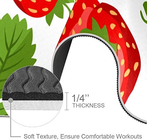Siebzeh Тропически годишният килимче за йога с шарките на ягоди Премиум-клас, в екологично Чист Гумена подложка за здраве и фитнес, нескользящий мат за всички видове у?