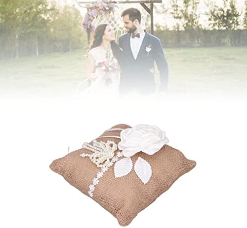 Възглавница за съхранение на годежни пръстени Yosoo, украса за честване на годишнина от сватбата, се използва за съхранение на годежни пръстени на булката и младожен?