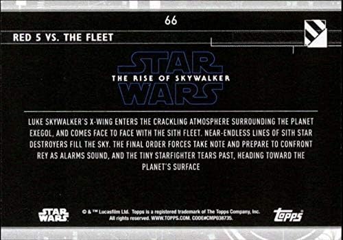2020 Начело Star Wars The Rise of Skywalker Серия 266 Ред 5 Против. Търговската картичка на Флота