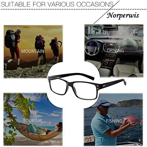 NORPERWIS 5 Чифта Очила За четене Качествени Леки Сини Светозащитные Очила с Пружинным тръба на шарнирна Връзка, За Четене,
