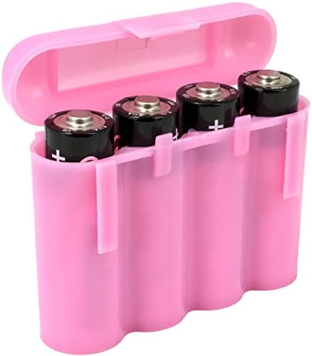 Три (3) EBC Батерии AA AAA Розов Пластмасов Калъф За съхранение на Батерията Притежателя на Скоростната САЩ Кораб