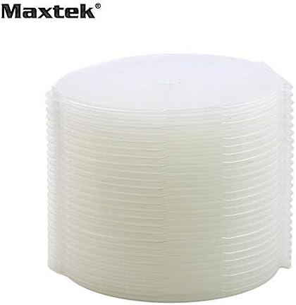 Maxtek 25 опаковки, тънък, прозрачен, през цялата калъф за CD / DVD-та под формата на мивки мида, с ключалка, с капацитет