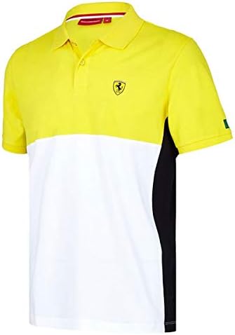 Мъжки t-shirt Scuderia Ferrari Formula 1 2017 Жълто, намаляване на Polo F1 (XX-Large)