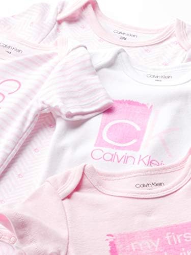 Боди Calvin Klein за новородени момичета от 4 теми В опаковка