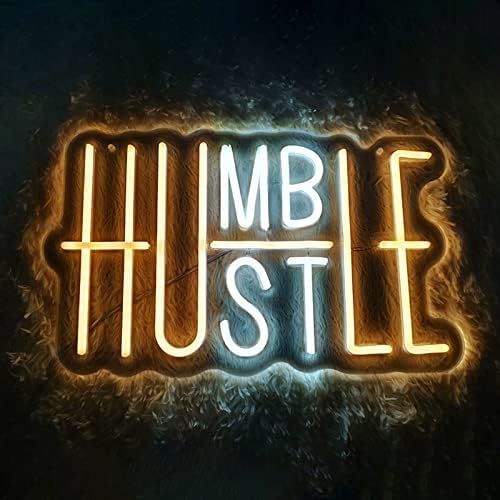 Led неонова реклама Hustle/Humble & Don ' t Quit за декор на стената (може да се регулира яркостта)