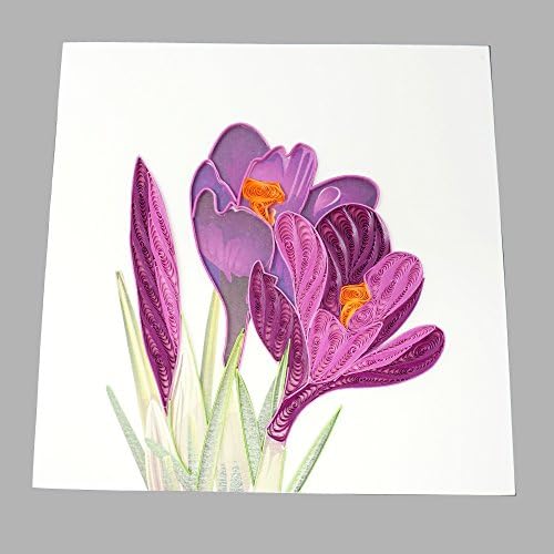 Луковици за цветя Минзухар Wow - Поздравителна Картичка за Квиллинга за всички поводи рожден Ден, Любов, Годишнина,