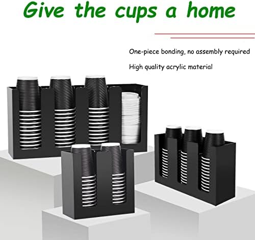 Опаковка за Еднократна употреба Хартиени Чаши Tirifer, Акрилни Органайзер За съхранение на Кафеени Чаши и Капачки, Държач