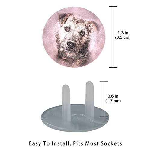 Капачки за контакти с шарени кучета, 24 опаковки - Защитни капачки за контакти, за деца – Здрави и устойчиви – Лесно да