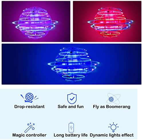 Играчки с летенето топка, Нов мини-Дрон с Магически Контролер, Вграден Въртящ се на 360 ° НЛО с подсветка, Летящ Балон,