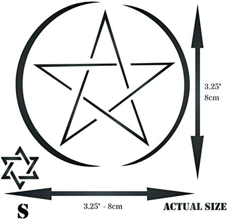 Шаблони Звездата на Давид, x 3,25 3,25 инча - Стенен шаблони Маген Давид на еврейския иврит за colorization картички