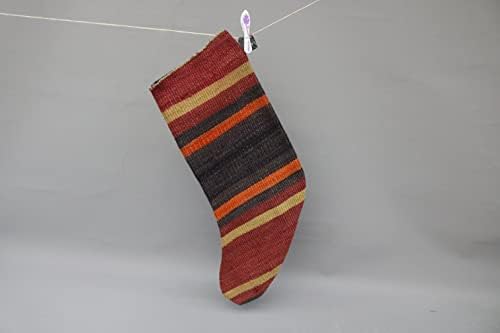Коледен Отглеждане подарък за възглавница SARIKAYA, Отглеждане на ръчно изработени Коледни Чорапи на Райета, Отглеждане Kilim, Отглеждане на Santa Cruz, Коледни Чорапи, 813