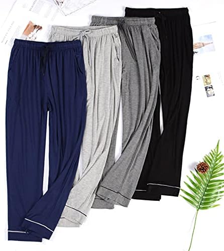 Мъжки Дълги Панталони За Сън, Летни Леки Модални Панталони За Почивка, Ежедневно Домашно Облекло, Пижамные