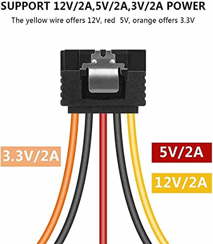 15-Пинов TheCoolCube до Двойно 15-контакт с контакт удължителен кабел SATA захранващ блок Y-сплитер Адаптер (20 см), (2 елемента)