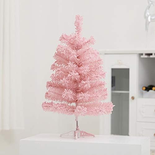 ZPEE 7,8 футовое Коледна украса от Изкуствен сняг, Материал PVC, Метална поставка, Лесно монтируемая Борова елха-Розово G 2,4