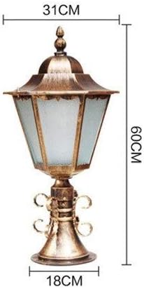 IIFAS 60 см Шестоъгълен Водоустойчива Метална Градинска Колона Лампа Ретро Двор Пейзаж Стълб на Лампа Ограда