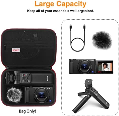 Калъф BOVKE за цифров фотоапарат Sony ZV-1 / ZV-1F / ZV-1 II за видеоблогинга и комплект аксесоари за видеоблогера с Bluetooth-дръжка
