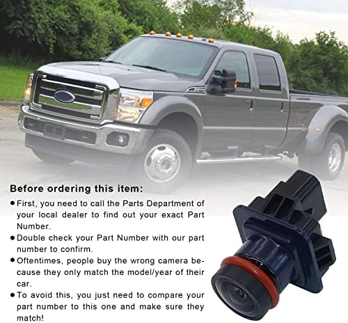 SecosAutoparts Смяна на камера за задно виждане Съвместима с Ford F250 F350 F450 F550 Super Duty 2015 Подмяна на # FC3Z-19G490-B, FC3Z-19G490-A